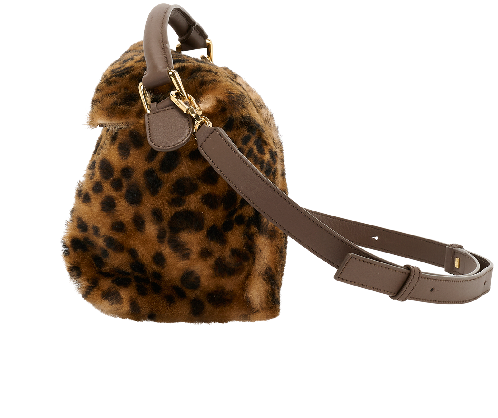 Small Puzzle Edge Bag, &pound;2,100, Handbags, Brown, Shearling, Bottom view